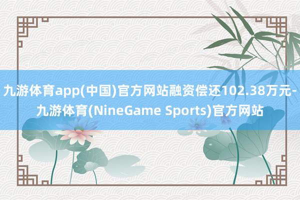 九游体育app(中国)官方网站融资偿还102.38万元-九游体育(NineGame Sports)官方网站